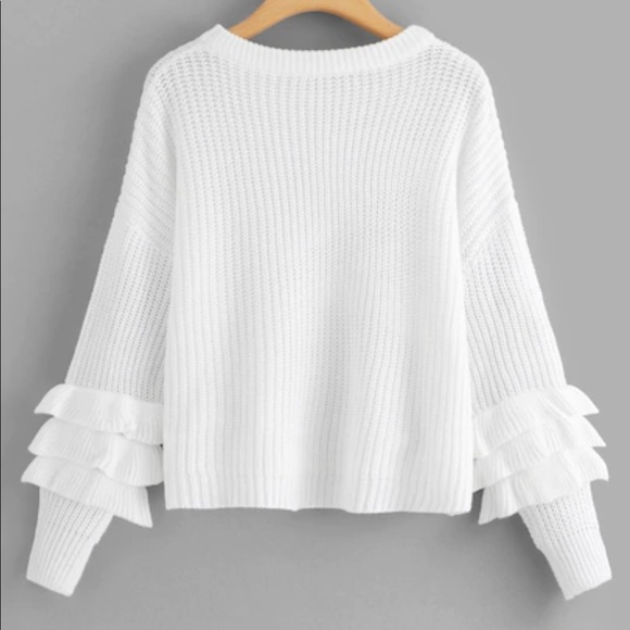 Long Sleeve Crew Neck Knit Pullover Sweater - Picture 2 of 5